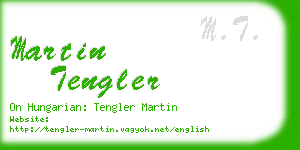 martin tengler business card